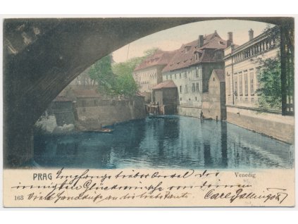 49 - Praha, partie z Čertovky, "Pražské Benátky", cca 1904