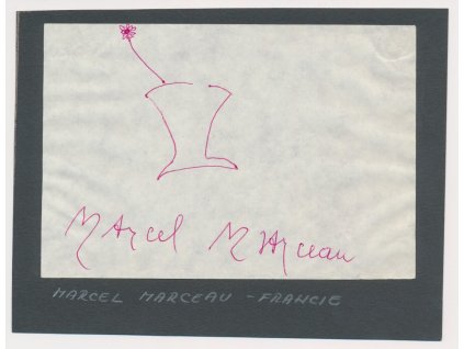Marceau Marcel (1923-2007),  francouzský mim a herec, vl. podpis