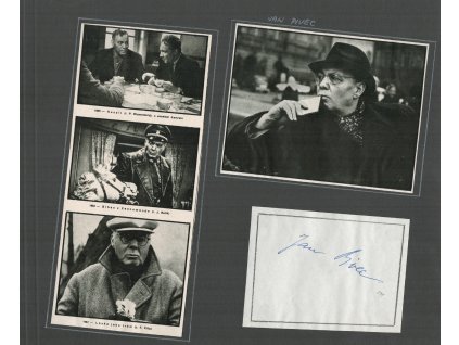 Pivec Jan (1907-1980), český herec, sb. list s vlastnoručním podpisem