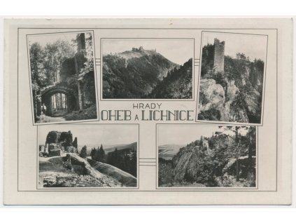 10 - Chrudimsko, hrady Oheb a Lichnice, 5 - ti záběr, cca 1940