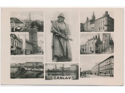 31 - Kutnohorsko, Čáslav, 8 - mi záběr dominant města, cca1935