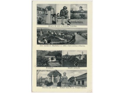 60 - Strakonice, 6 - ti záběr dominant města, cca 1937