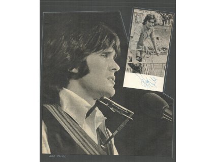 Frídl Bob (1947-2013), zpěvák, sběrat. list s vlastnoručním. podpisem