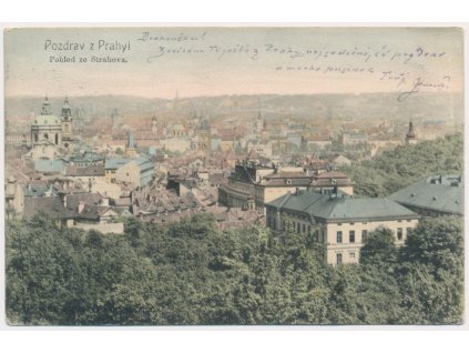 49 - Praha, pohled ze Strahova na hlavní město, cca 1902