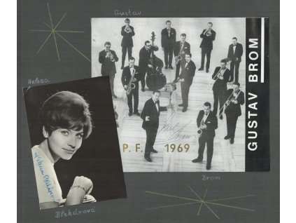 Brom Gustav (1921-1995), dirigent, sběrat. list s vlastn. podpisem