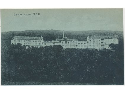 54 - Příbramsko, Nová Ves pod Pleší, pohled na sanatorium, cca 1920