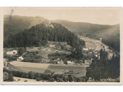 70 - Orlickoústecko, Litice nad Orlicí, celkový pohled ,cca 1933
