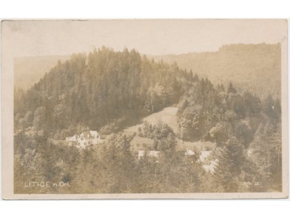70 - Orlickoústecko, Litice nad Orlicí, pohled na vesnici, cca 1925
