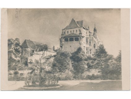 60 - Strakonicko, Blatná,  zámek a zámecká zahrada, cca 1919