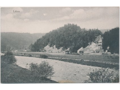 70 - Orlickoústecko, Litice nad Orlicí, partie z údolí, cca 1908