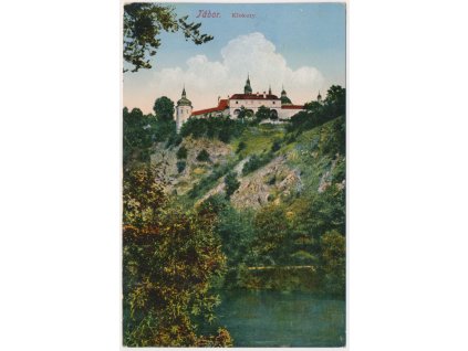 64 - Tábor, Klokoty, partie pod poutním areálem s klášterem a kostelem, 1916