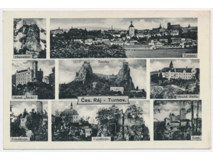 58 - Semilsko, Turnov, 9 - zi záběr s dominanty města, cca 1940