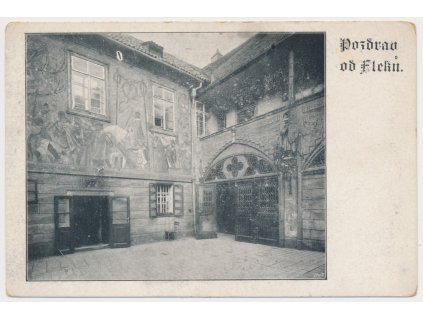 49 - Praha, partie před restaurací "U Fleků", cca 1925