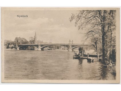 40 - Nymburk, pohled na město od řeky, cca 1921
