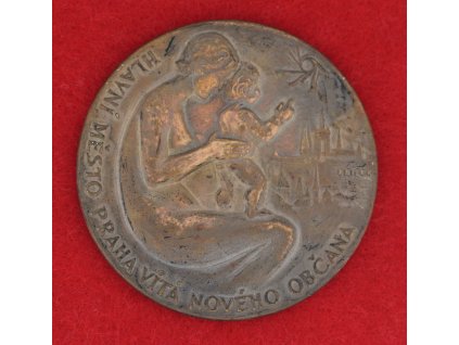 ČSSR, AE medaile Vítání občanů, cca 1970, stav 2/2