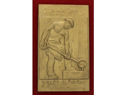 ČSSR,  AE medaile 25 let slévárny Hostinné, stav 1/1