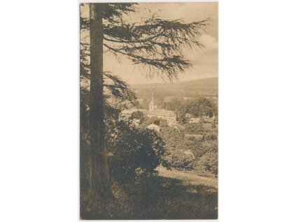 57 - Rychnovsko, Potštejn, pohled na obec, cca 1926