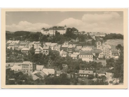 48 - Prachaticko, Vimperk, celkový pohled na město, cca1957