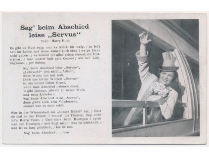 Vojenská propaganda - Sag' beim Abschied leise "Servus", cca 1940