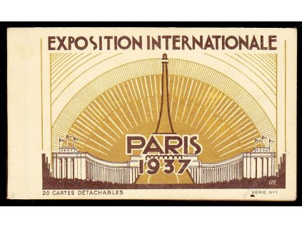 Francie, Paříž, 20. světová výstava - Umění a technika v moderním životě, 20 ks pohlednic, 1937