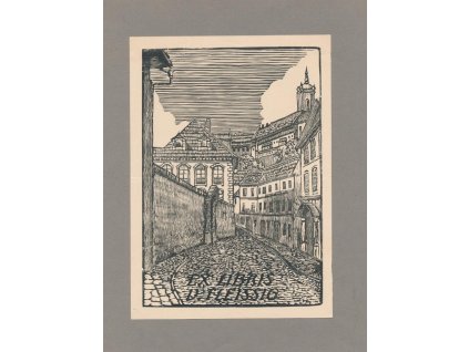 Fleissig Vítězslav (1893-1955), Ex libris - stará Praha, grafický list