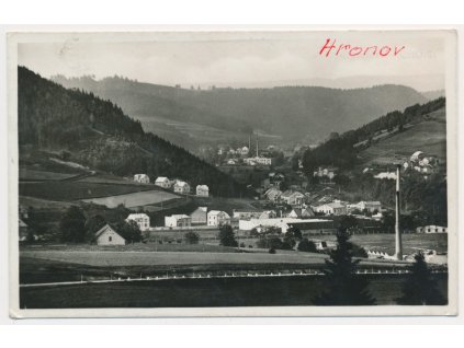 38 - Náchodsko, Hronov, celkový pohled, Grafo Čuda, cca 1935