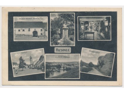 48 - Prachaticko, Husinec, 6 - ti záběr s dominanty města, cca 1928