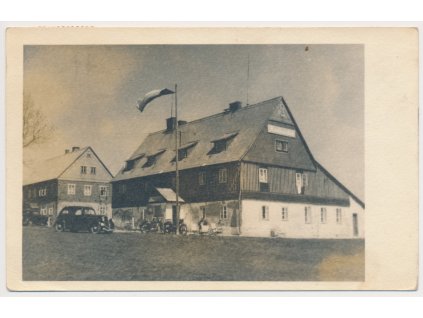 65 - Teplicko, Duchcov, partie před sokolskou chatou, cca 1948