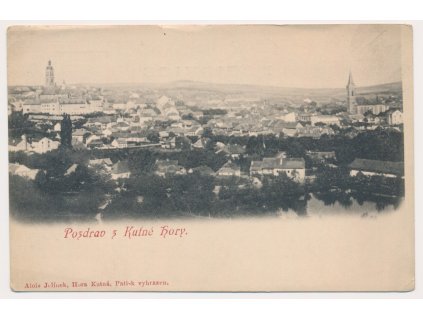 31 - Kutná Hora, celkový pohled na město, nákl. A Jelínek, cca 1906