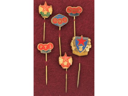 ČSSR, kopaná, 6 ks klubových odznaků, mj. Dukla Horní Počáply, stavy 1/1