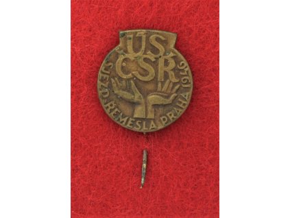 ČSR, pamětní odznak, Sjezd řemesla Praha 1946, plech, jehla, stav 1/1