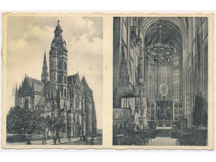 Slovensko, Košice, Dóm, Katedrála , 2 - záběr, cca 1938