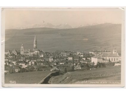 Slovensko, Levoča, celkový pohled, cca 1937