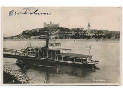 Slovensko, Bratislava, parník na Dunaji, cca 1932
