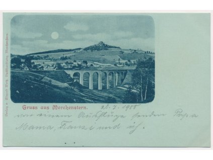 20 - Jablonecko, Smržovka, Morchenstern, železniční viadukt, cca 1900
