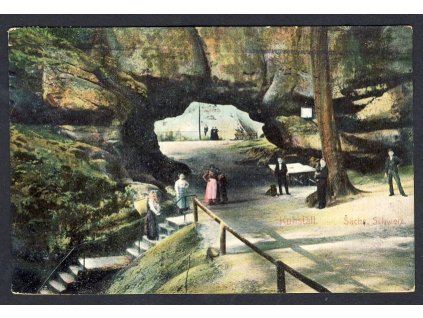 Deutschland, Kuhstall, Sächs. Schweiz, cca 1916