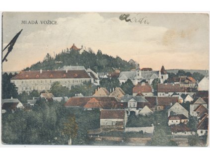 64 - Táborsko, Mladá Vožice, pohled na město, cca 1925