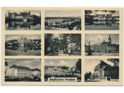 24 - Jindřichův Hradec, 9 - ti záběr dominant města, cca 1939