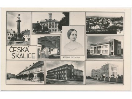 38 - Náchodsko, Česká Skalice, 8 - mi záběr dominant města, Grafo Čuda, cca 1938