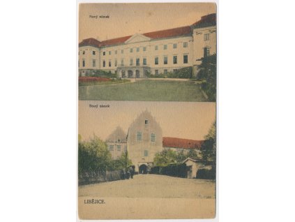 64 - Táborsko, Libějice, 2 - záběr, "Nový a Starý zámek", cca 1925