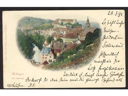 Deutschland, Tübingen, Vom Osterberg, cca 1898