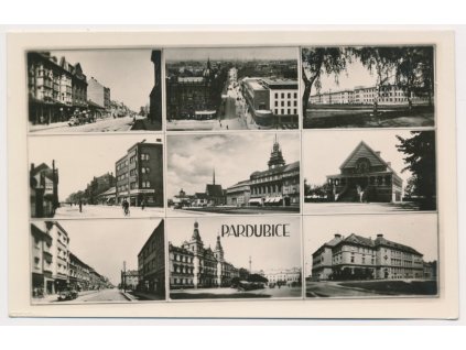 44 - Pardubice, 9 - ti záběr s dominantami města, Grafo Čuda, cca 1938