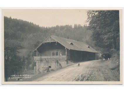 57 - Rychnovsko, Orlické hory, oživená partie z Antonínova údolí, cca 1920
