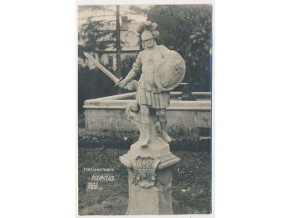 66 - Trutnovsko, Kuks, socha, Miles Christianus, cca 1924