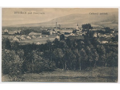 30 - Kroměřížsko, Bystřice pod Hostýnem, celkový pohled, cca 1920