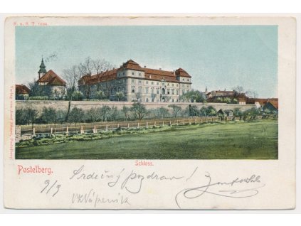 34 - Lounsko, Postoloprty, Postelberg, Zámek, cca 1905