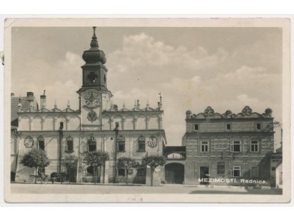 64 - Táborsko, Mezimostí, Veselí nad Lužnicí, radnice, cca 1935
