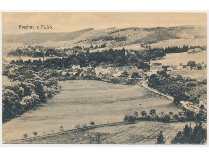 47 - Plzeňsko, Plasy, celkový pohled na město, cca 1920