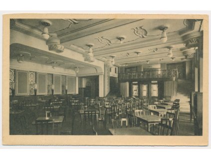 65 - Teplice, Teplitz-Schönau, Stadttheater Café, interiér, cca 1956
