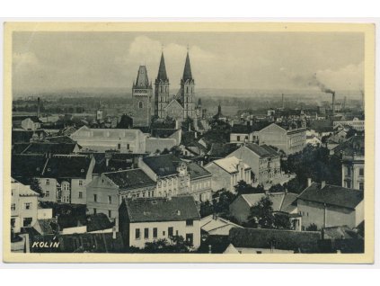 29 - Kolín, celkový pohled na město, cca 1942
